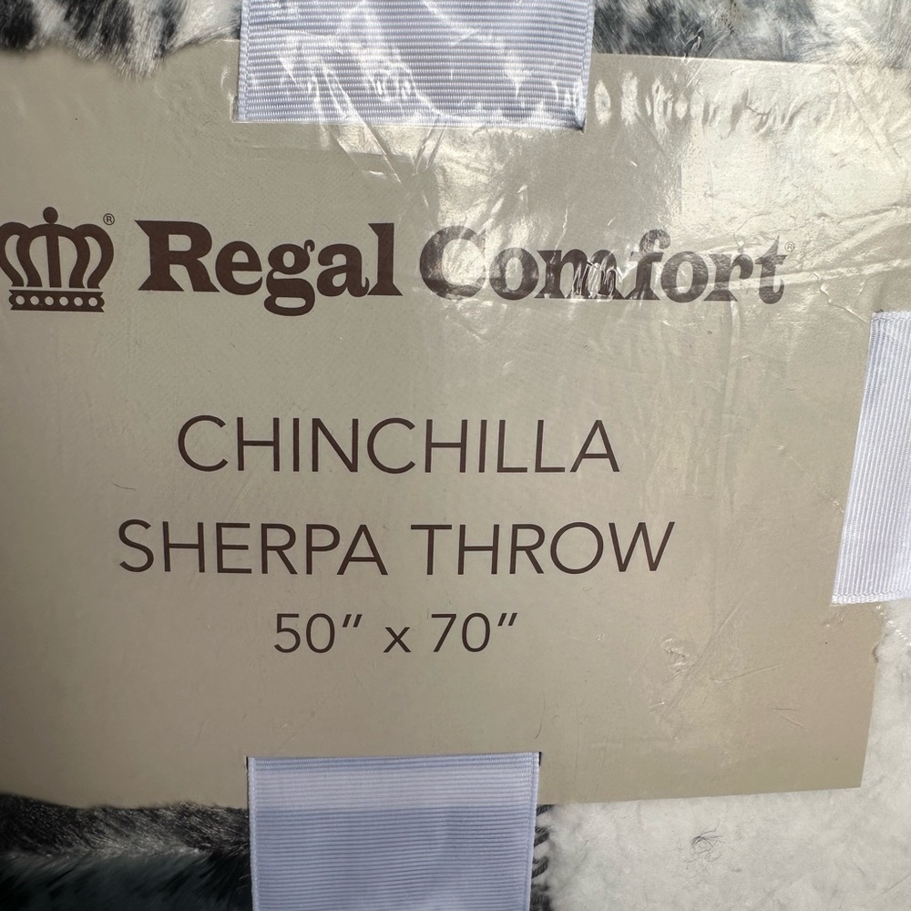 Chinchilla Sherpa Throw Blanket - Gray